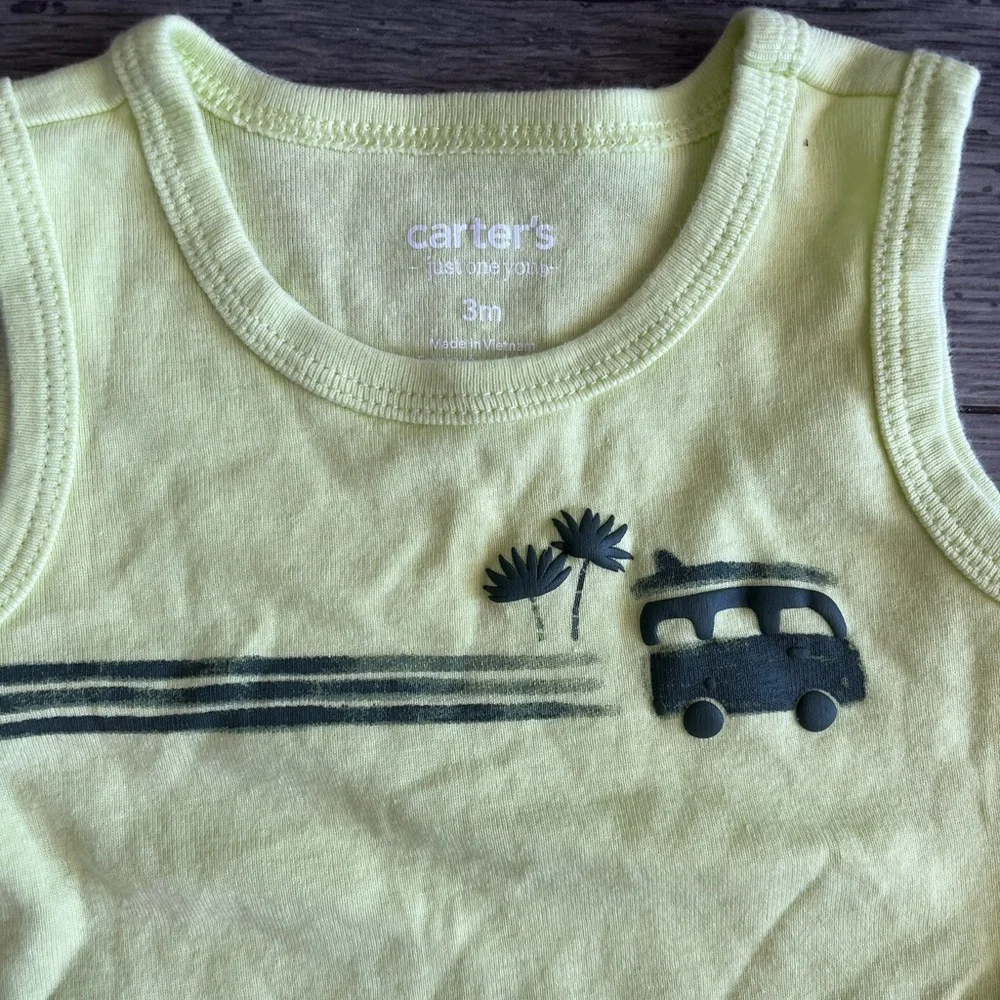 Carter’s Just One You Newborn Infant Baby Boy Tank Top Sleeveless Beach 3 Months